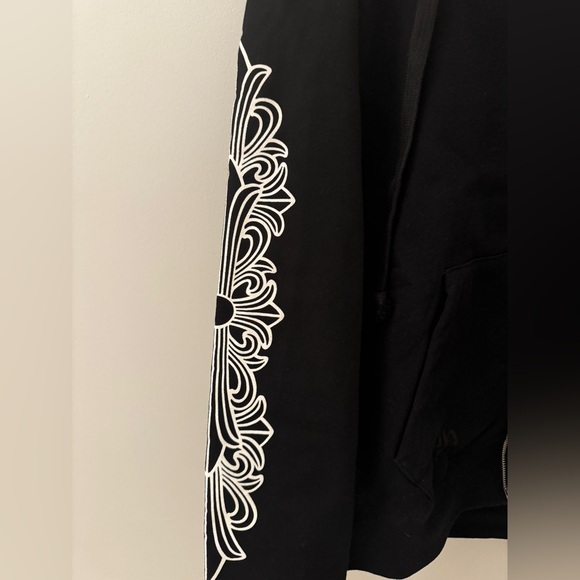 CHROME HEARTS ASPEN EXCLUSIVE HEAVY WEIGHT HOOD ZIP UP BLACK MEDIUM - Picture 4 of 10